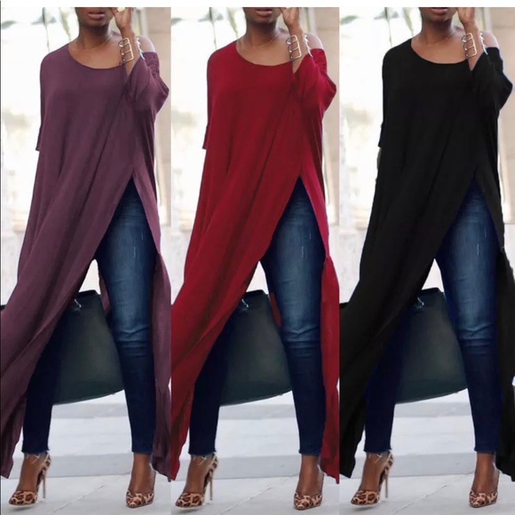 Slit Maxi Shirt - Picture 2 of 10